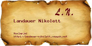 Landauer Nikolett névjegykártya